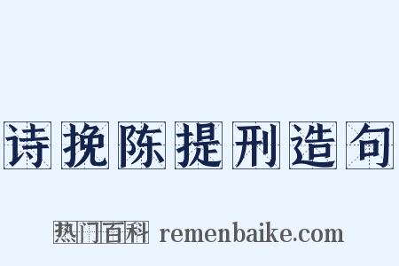诗挽陈提刑造句是什么意思的图片